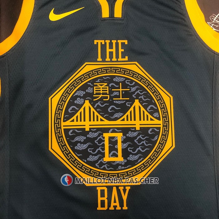 Maillot Golden State Warriors Gary Payton Ii NO 0 Ville 2018-19 Bleu